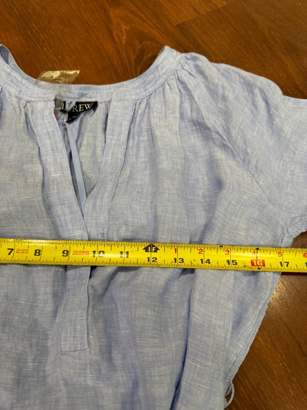 NWT J Crew 100% Linen Cabana Midi dress in French Blue CI918 Size Small Kaftan - Picture 12 of 14